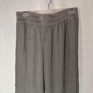Women's Apt 9  Size M - Gray Casual Elastic Waist Pants w/ Lining 28" x 29.5"
